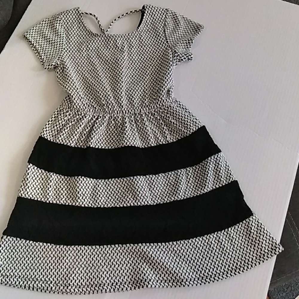 Speechless Girls Black & White Dress Size 7